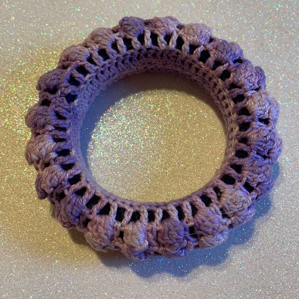 Tarina Tarantino Purple Crochet Bracelet